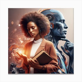 Futuristic Woman 2 Canvas Print