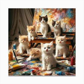 Kittens In The Studio 1 Canvas Print