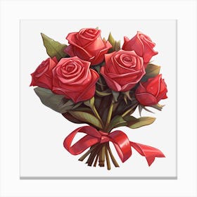 Bouquet Of Roses Canvas Print