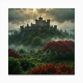 Castle In The Fog Canvas Print