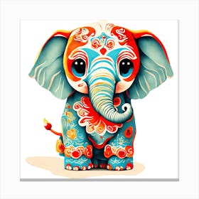 Little Elephant Canvas Print