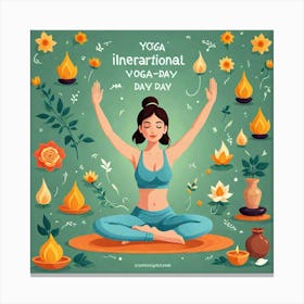 Yoga International Yoga Day Canvas Print