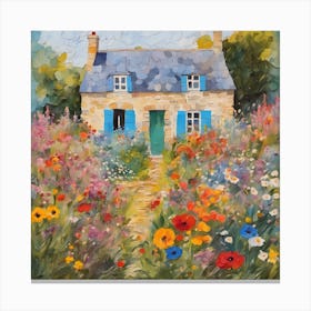 Cottage In Brittany Canvas Print