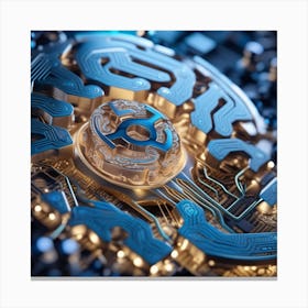 Computer Circuit Board Canvas Print