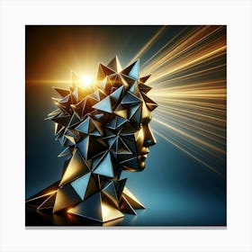 Abstract Head Of A Man Canvas Print