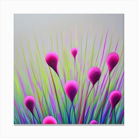 Pink Floral Abstract Canvas Print