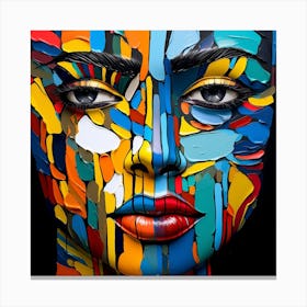 Abstract Of A Woman'S Face 1 Canvas Print