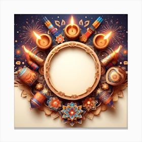 Diwali Frame Canvas Print