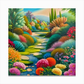 into the garden : Garden In Bloom Canvas Print