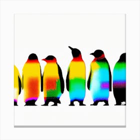 Rainbow Penguins Canvas Print
