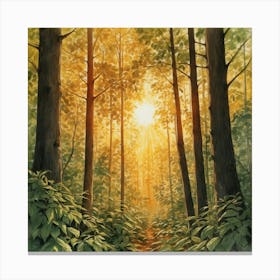 Path In The Woods 2 Canvas Print