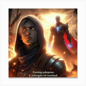 Phoenix Rising: The Hero's Resolve Canvas Print