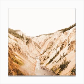 Grand Canyon Of Yellowstone Square Canvas Print