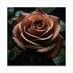 Raindrops On A Rose Canvas Print