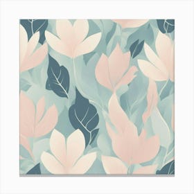 Pink Leaves Wallpaper Canvas Print