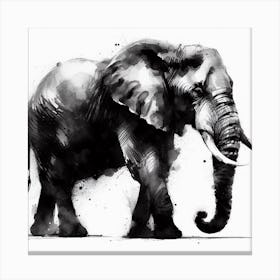 Elephant In Watercolour Canvas Print