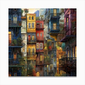 City At Night 4 Canvas Print