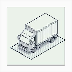 Isometric Truck Canvas Print