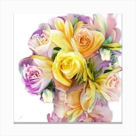 Bouquet Of Roses Canvas Print