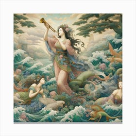 Mermaids 6 Canvas Print