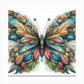 Butterfly Art Drawing Canvas Print