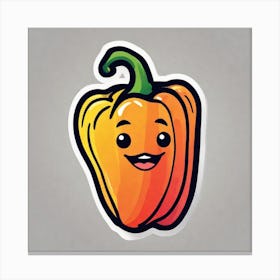 Pepper Sticker Canvas Print