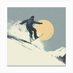 Snowboarder In The Snow 1 Canvas Print