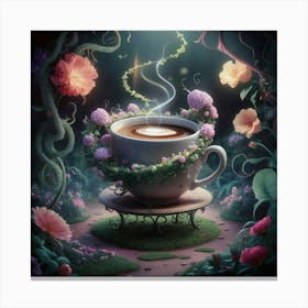 Coffee Cup In The Forest 7 Canvas Print