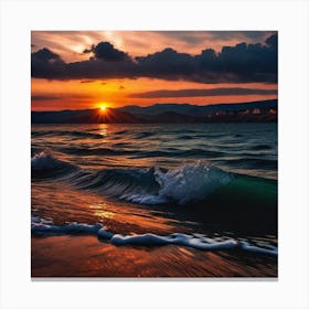 Sunset At The Beach 141 Canvas Print