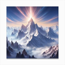 Mountain In The Clouds 4 Canvas Print