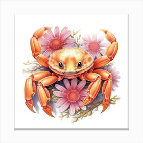 Crab With Daisies Lienzo