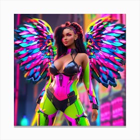 Neon Angel 34 Canvas Print