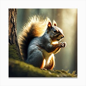 Squirrel In The Forest 217 Canvas Print