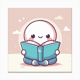 Books Design Collection Cartoon Reading Book Book Collection (5) Canvas Print