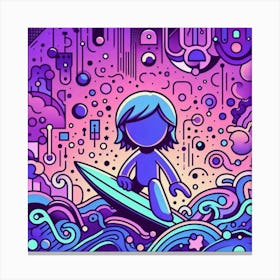 Psychedelic Surfer Canvas Print