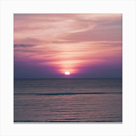 Sunset Over The Ocean 4 Canvas Print