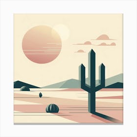 Desert Cactus Canvas Print