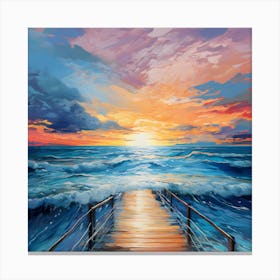 Impressionist Oasis: Narrow Dreams Canvas Print