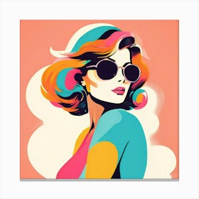 Woman With Sunglasses Canvas Print