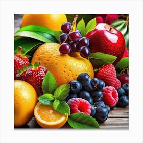 Fresh Fruits 1 Canvas Print