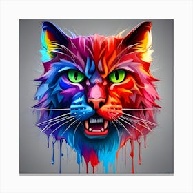 Colorful Cat 2 Canvas Print