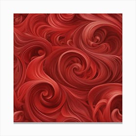 Abstract Red Swirls Canvas Print