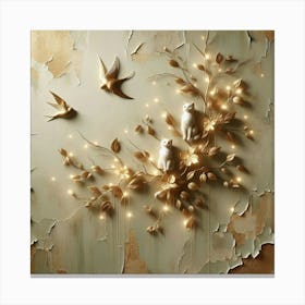 Birds And Branches Canvas Print