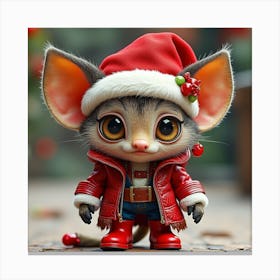 Santa Mouse 2 Canvas Print