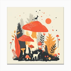 Mushroom Forest 1 Canvas Print