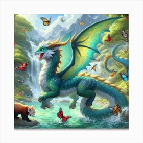 Dragon And Panda 2 Canvas Print