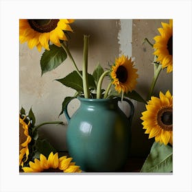 Default Sunflower Still Life Art 2 Canvas Print