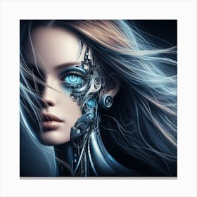 Cyborg Girl 1 Canvas Print