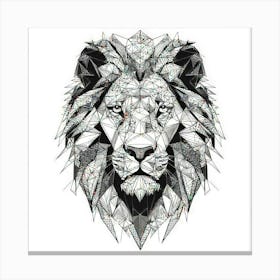 Geometric Lion Canvas Print