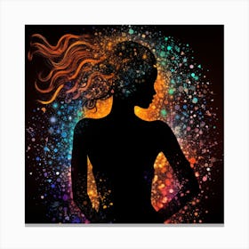 Silhouette Of A Woman 7 Canvas Print